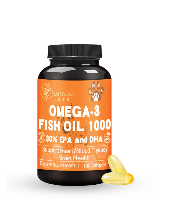LOTY health【活康寶】Pet's FISH OIL 1000 寵物魚油 1000