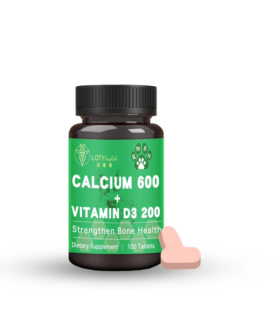 LOTY health【活康寶】Pet's Calcium 600 + Vitamin D3 200
